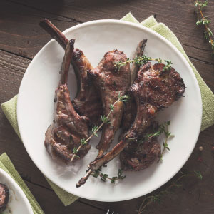 Lamb Cutlets with Vegetables